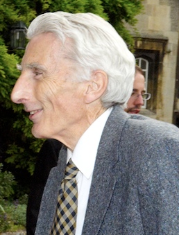 Photo Credit: Julia Vitullo-Martin; Description: Sir Martin Rees in Cambridge
